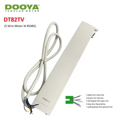 Original DOOYA DT82TV 5 Wires Electrical Curtain Motor 1.2N RS485/Dry Contact/RF433 Control Silent curtain motor for smart home