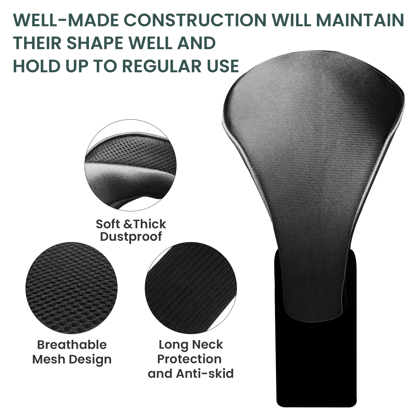 1 حزمة أغطية رأس نادي الغولف لخشب الهجينة طويلة الرقبة نوادي الغولف أغطية الرأس مع علامات قابلة للتبديل إكسسوارات الغولف