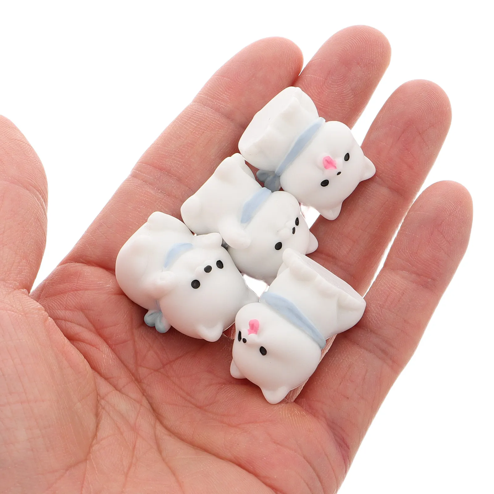 

8Pcs Mini Resin Puppy Micro Landscape Decoration Cute Dog Resin Animals for Home Bonsai Car Dashboard Desktop Accessories