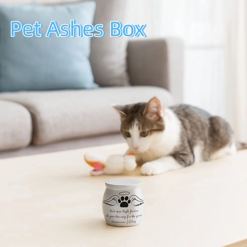 

Teeth Hair Storage Box Waterproof Mini Pet Ashes Box Dustproof Portable Pet Paw Print Urn with Lid Pet Ashes Holder Pet Cemetery