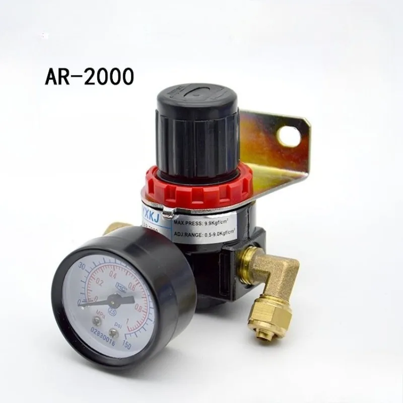Lab Chair Turbine Air Pressure Reducing Valve, Pressure Regulating Filter Valve, with Pressure Gauge Bracket Nozzle Accessoriess