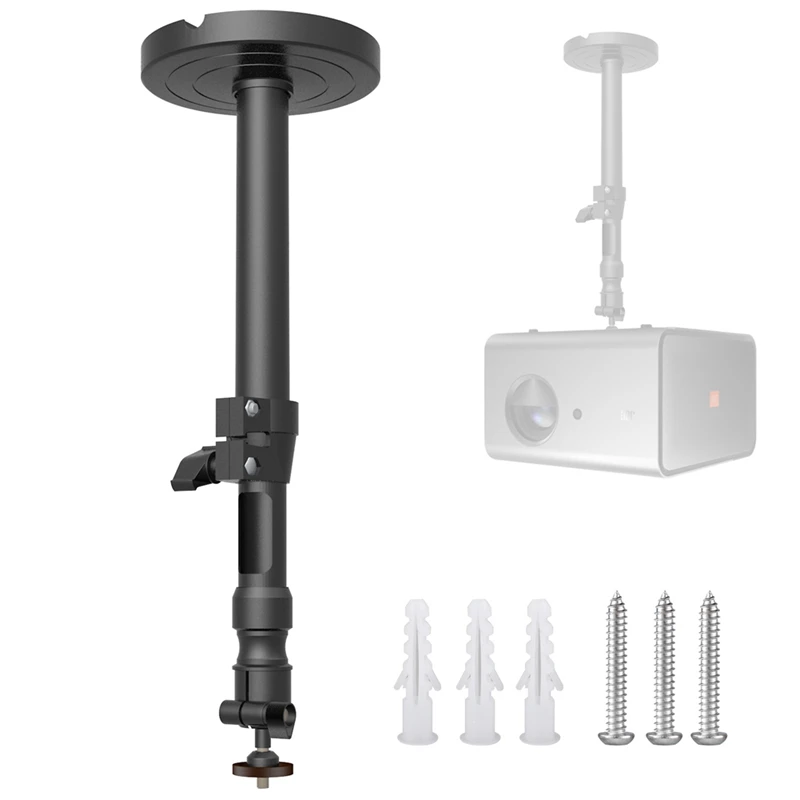 Colgador de proyector ajustable de 360 °, soporte de montaje en pared de Metal, 1/4