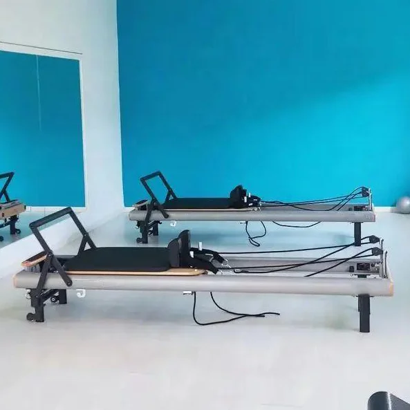 wholesale home pilates reformer bed white aluminium customized studio pilates reformer machine