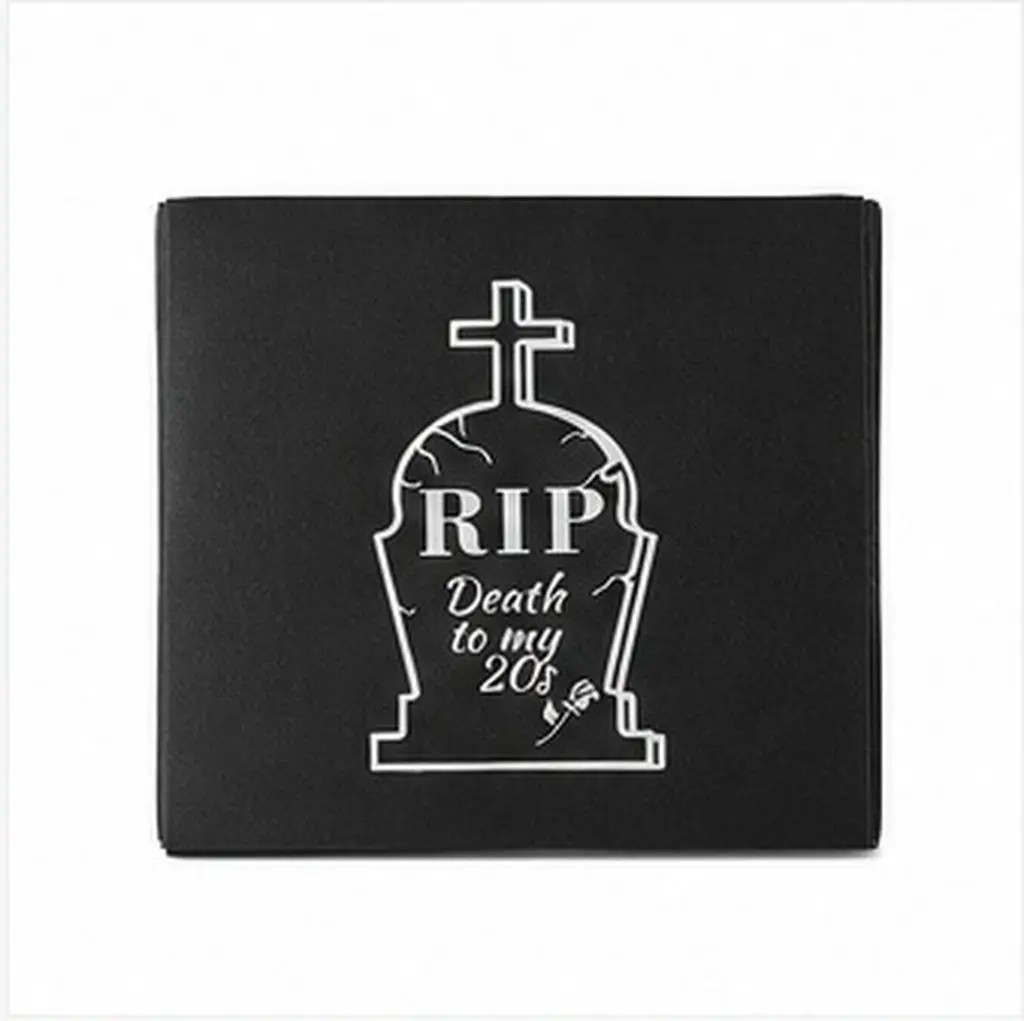 20Pcs Party Napkins Halloween Grave Design Black Disposable Paper Napkins for Birthday Decor Table Setting