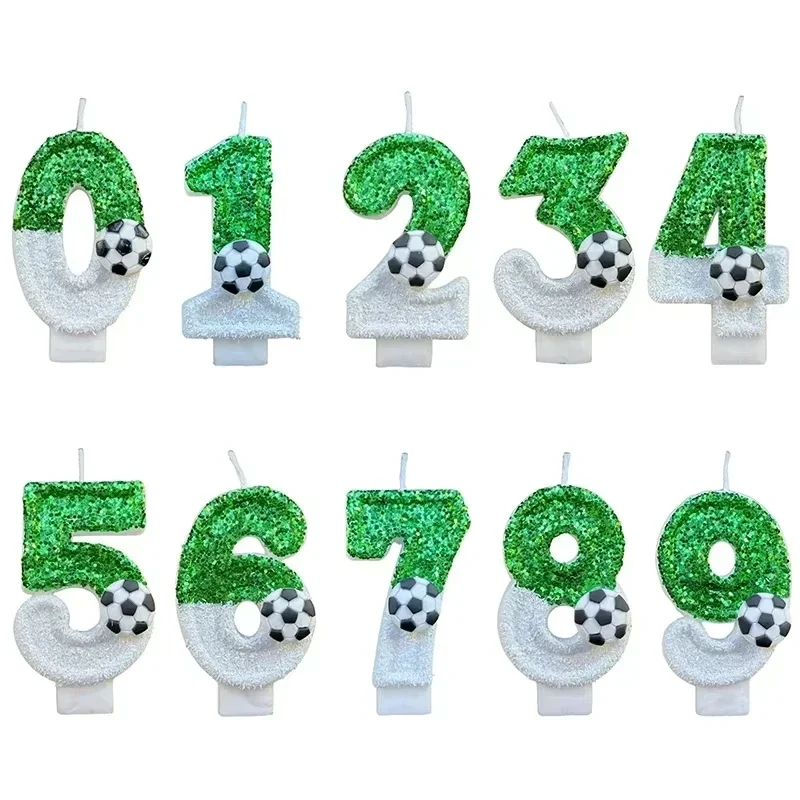 Football Cake Candles Birthday Number Candles Soccer Candles Cupcake Toppers Cake Decorating Room Decor