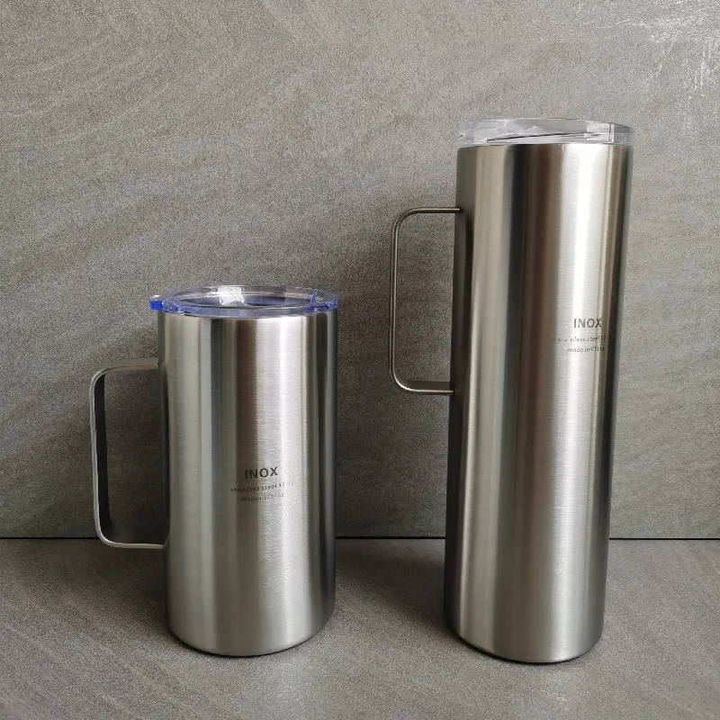 Export-grade European stainless steel 316 insulated tumbler with ergonomic handle – 600 ml or 900 ml capacity – sleek solid-tone