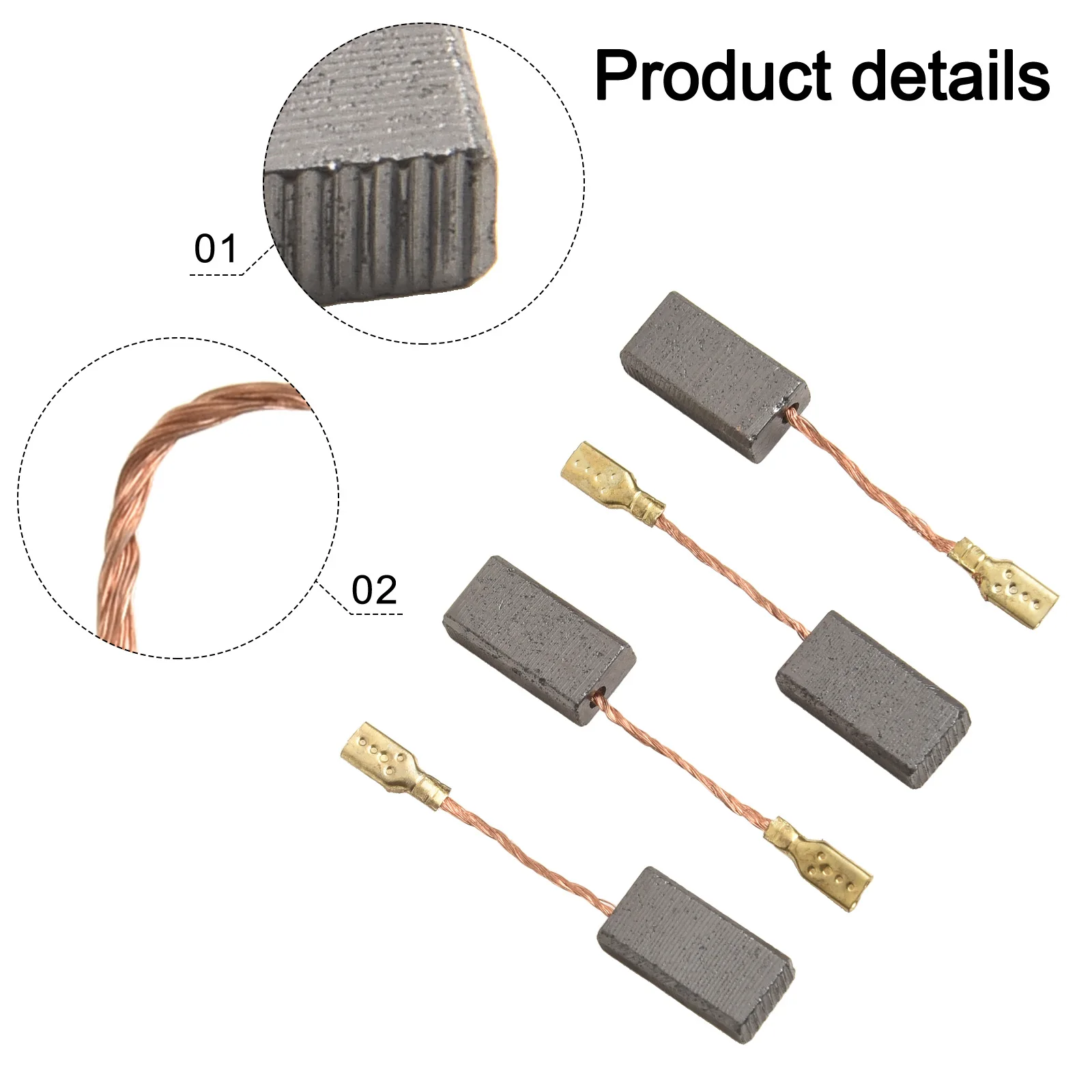 Graphite Motor Brushes Electric Angle Grinder Brushes For Motor Maintenance Fix Intermittent Motor Most Commonly Replaced