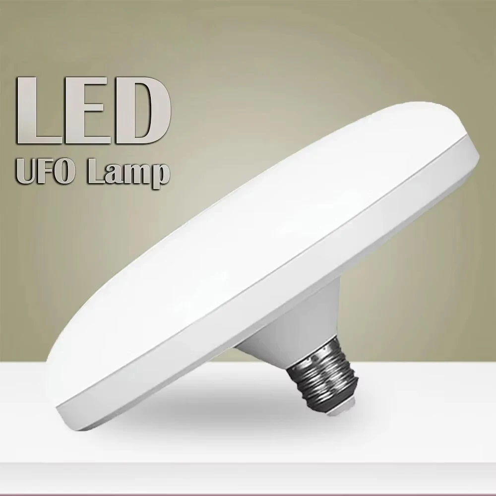 

Светодиодная энергосберегающая лампа E27, 220 В, бытовая, белый свет, высокая цветопередача, для спальни, ресторана, лампа UFO, внутреннее освещение