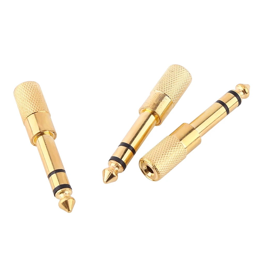 10PCS 6.5mm 1/4 inch Male to 3.5mm 1/8 inch Female Stereo Audio Plug Headphone Mic Jack Adapter