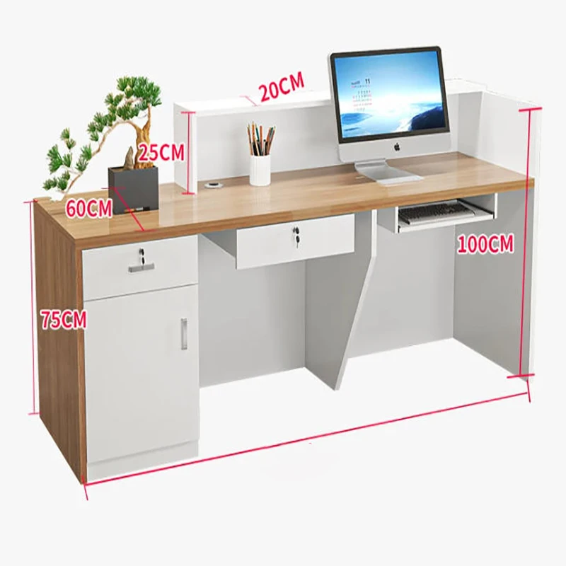 Luxury Modern Reception Desk Display Salon Reception Desk Beauty Office Trendy Aesthetic Bancone Commercial Furniture