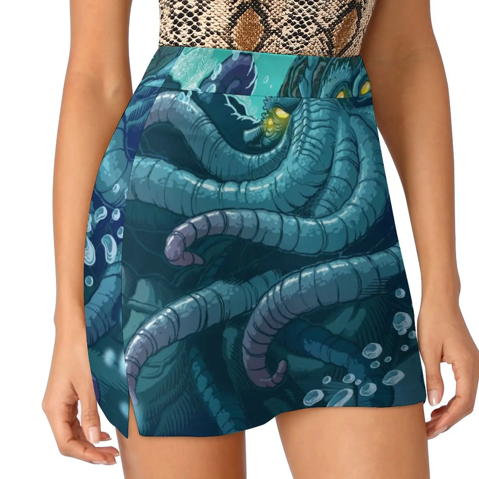 The Dreamer Awakes Skirts Woman Fashion 2022 Pant Skirt Mini Skirts Office Short Skirt Cthulhu Lovecraft Literature Fan Art