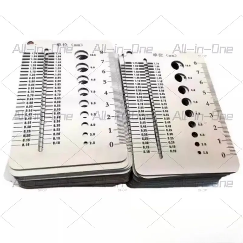 Stainless Steel Drill Gauge 0.1-1 Metric Diameter Gauge 2-10 Multifunctional Gauge