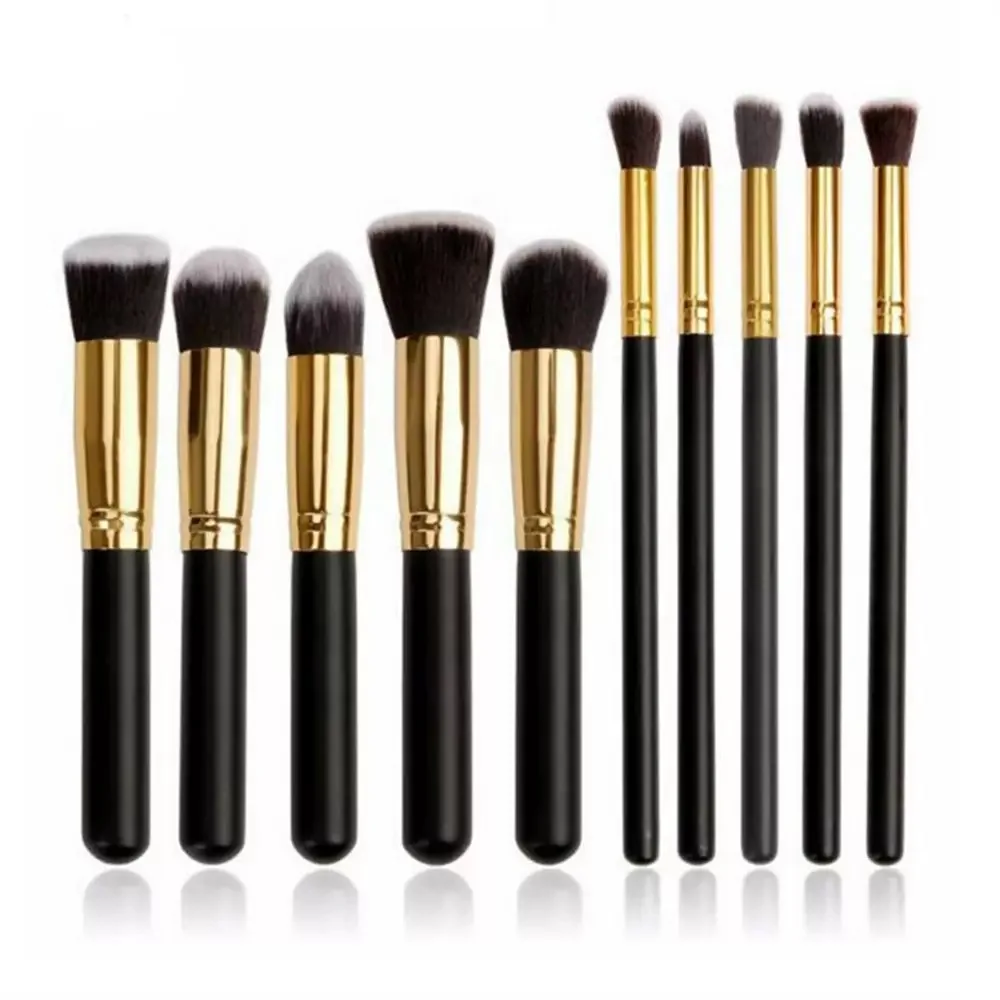 PREMIUM 10-teiliges KABUKI-Pinsel-Set. Erleben Sie eine Make-up-Anwendung in Salonqualität mit dieser kompletten Pinselsammlung und verfügt über