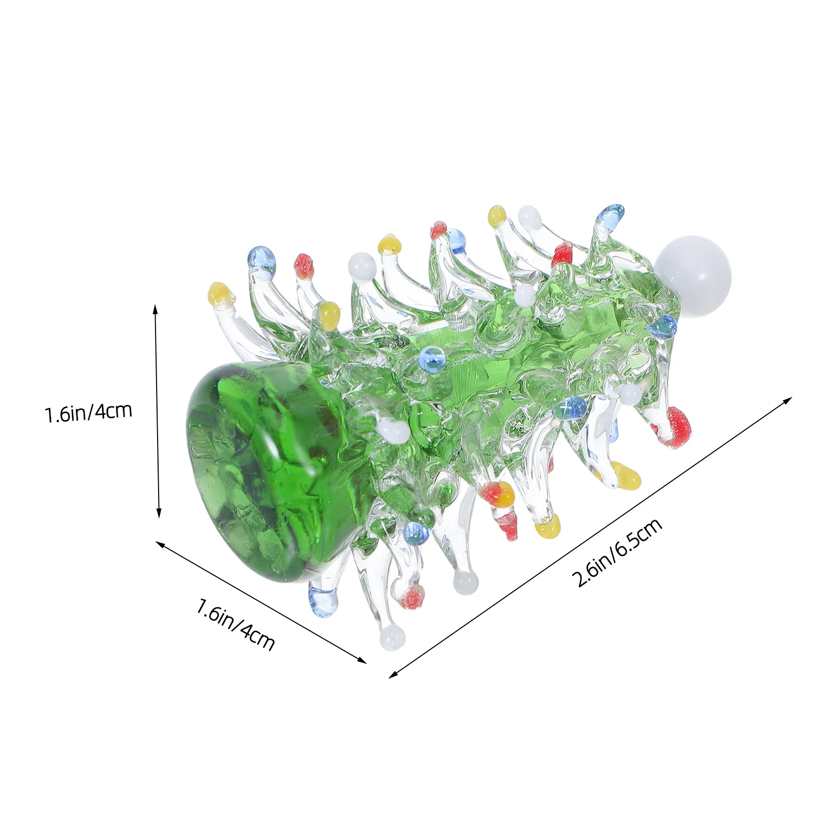 Kristallen kerstboomornament Mini glazen vakantiedecor voor tafelblad Schoorsteenmantel Bureau middelpunt Feestelijke huisdecoratie