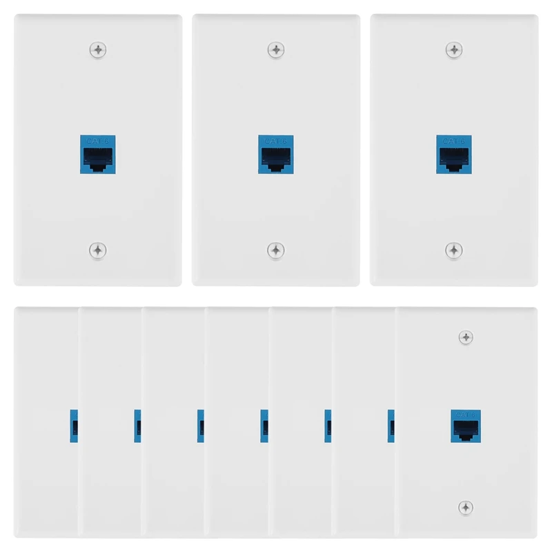 10 шт., настенные Ethernet-разъемы RJ45