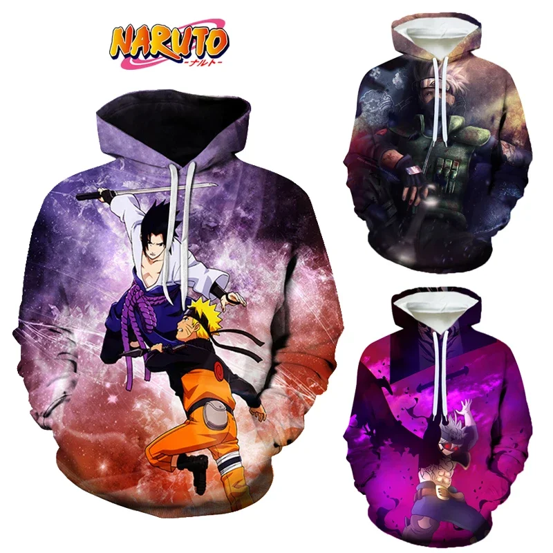 Детская толстовка с капюшоном «Наруто», 100-160 см