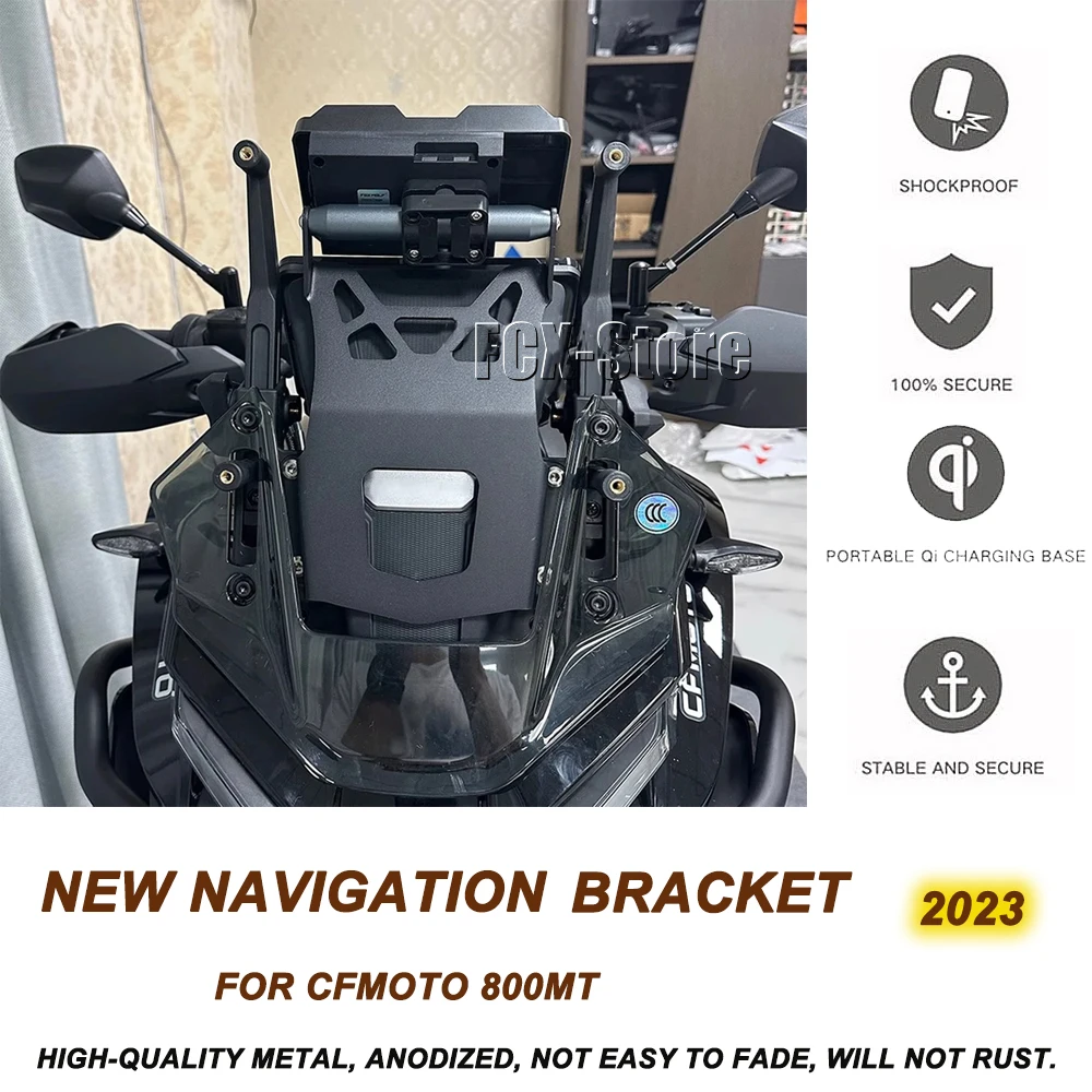 New For CFMOTO 800MT 800mt 800 MT 2023  Motorcycle Accessories Stand Holder Phone Mobile Phone GPS Navigation Plate Bracket