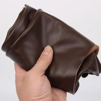 Brown thin cowhide 1.0mm genuine leather sofa seat and bedside cushion, made of first-layer coffee-colored ultra-thin leather ma