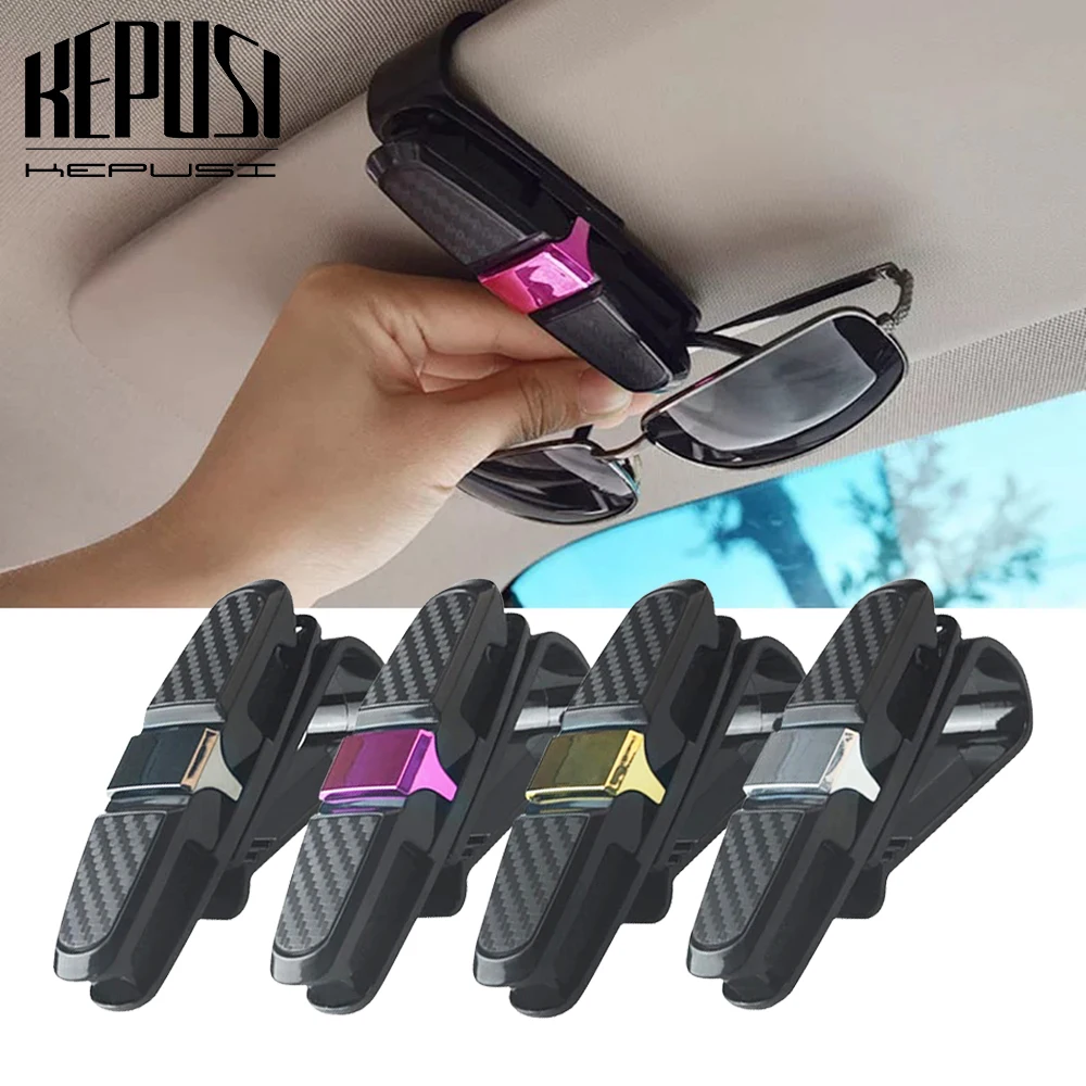 Car Glasses Holder Ticket Card Clamp For Mitsubishi Asx Lancer 10 Outlander Pajero Sport 9 L200 Colt Carisma Galant Grandis