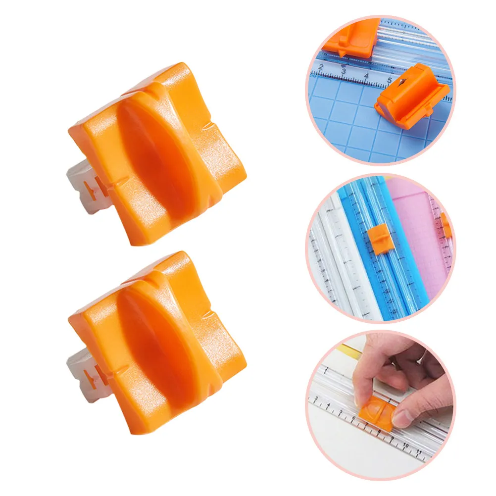 2Pcs Paper Cutter Replacement Blades Premium Plastic Iron Material Safe Hidden Design for Home School Office Craft Cutting