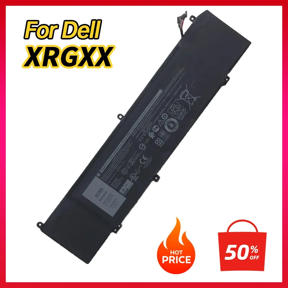 100% New XRGXX Laptop Battery for Dell Alienware M15 ALW15M-D1735R,M17 ALW17M-D2726S,G5 15 5590,G7 7590 P82F,7790 P40E P79F