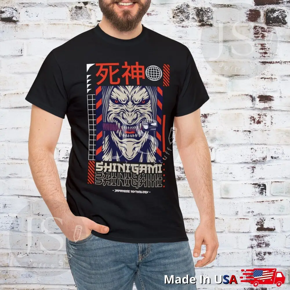 Shinigami Japanese T Shirt, Anime Manga Japanese Tee Clothing, Samurai Cosplay