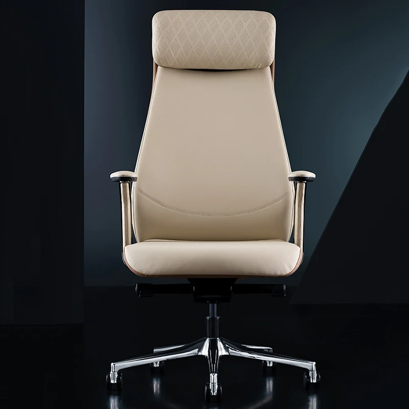 Recliner Executive Office Chair Support Vintage Leather Modern Rolling Chair Mobile Bedroom Luxury Silla Oficina Salon Furniture