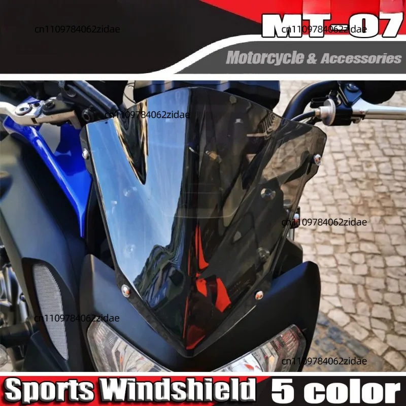 For Motorcycle Front Windshield Windscreen Wind Deflector for Yamaha MT-07 FZ-07 MT07 2014-2020