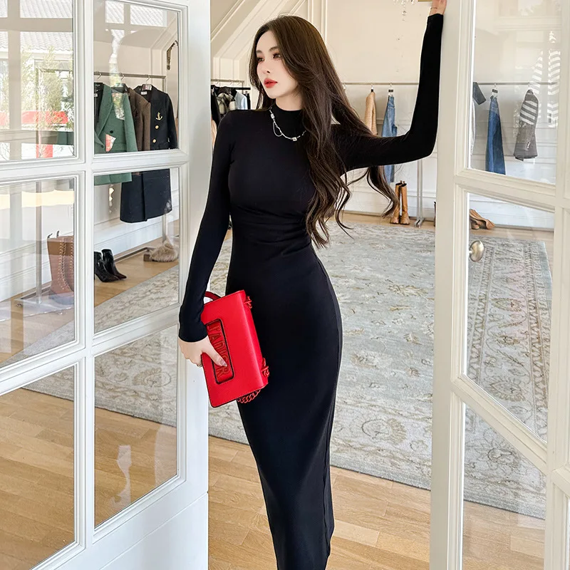 التخسيس Fce اصطف Thiened قاعدة مرنة طويلة الدكتور المرأة الدكتور 2025 جديد عبر الحدود Sle عالية الخصر ثوب قطني #2