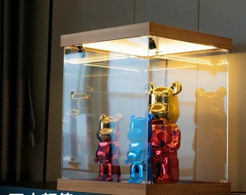 

Hot sales Customizable Acrylic Figurine Display Box, Building Block LEGO Model, Transparent Dust Cover, Light Storage Box