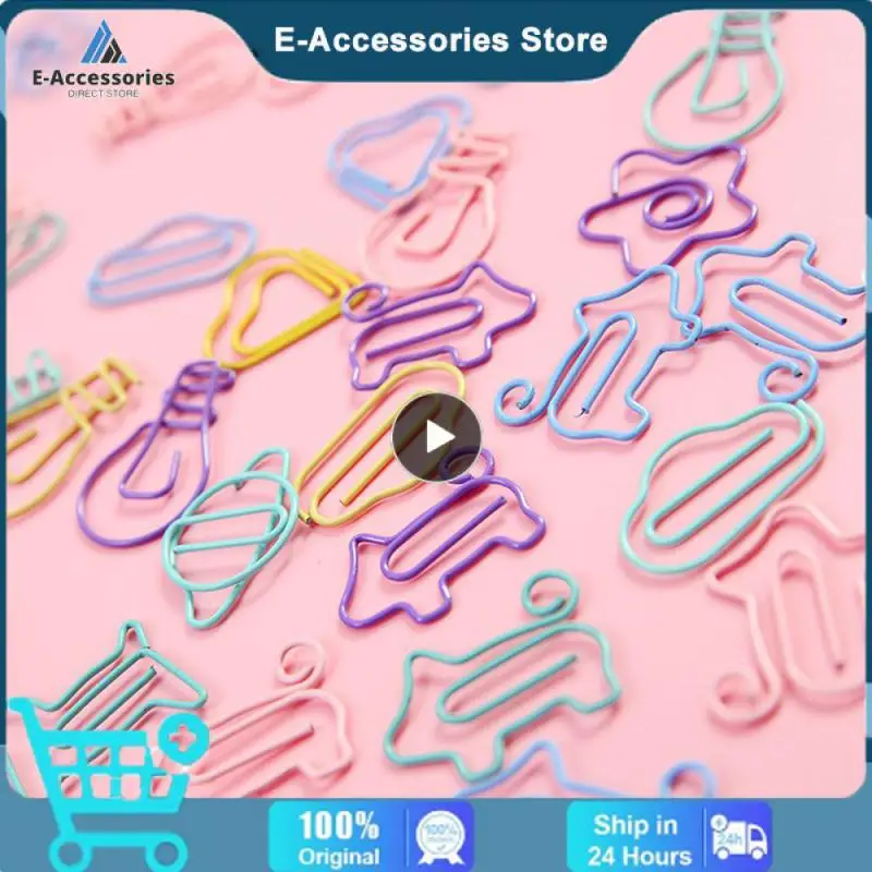 

Creative Bookmarks Multi-function Stationery Mini Metal Candy Color Office Binding Supplies Mini Paper Clip Office Necessities