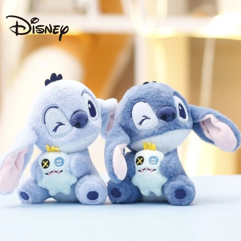 ديزني غرزة أفخم دمية قلادة Kawaii الكرتون أنيمي التطريز الاكسسوارات حقيبة معلقة اكسسوارات المفاتيح الرجال والنساء هدية