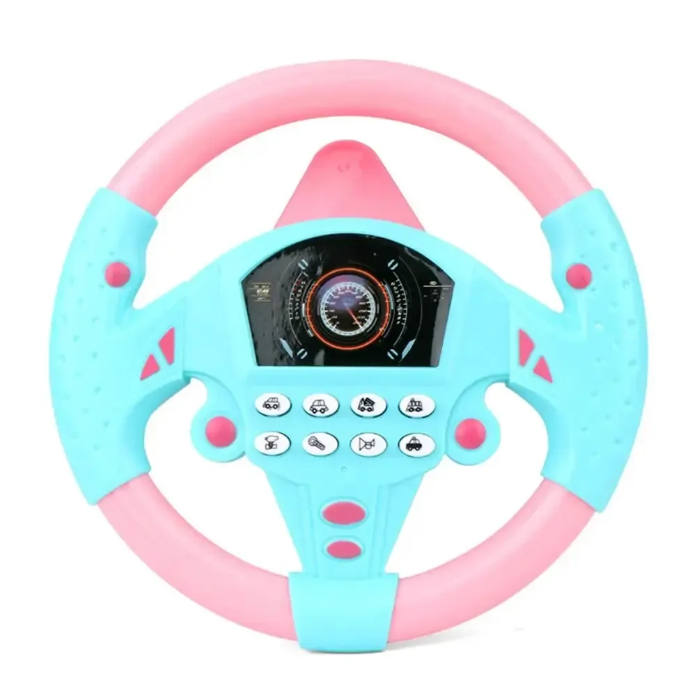 Simula conducción de un coche, volante, sonido de juguete eléctrico, educación musical para niños, empujando un carrito, conduciendo un juguete vocal