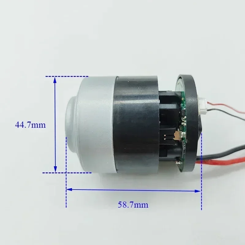 Silnik bezszczotkowy DC11V 12V 18V 21V Elektryczny silnik wentylatora łopatkowego 125W/135W Silny metalowy wirnik ssący o dużej mocy do odkurzacza