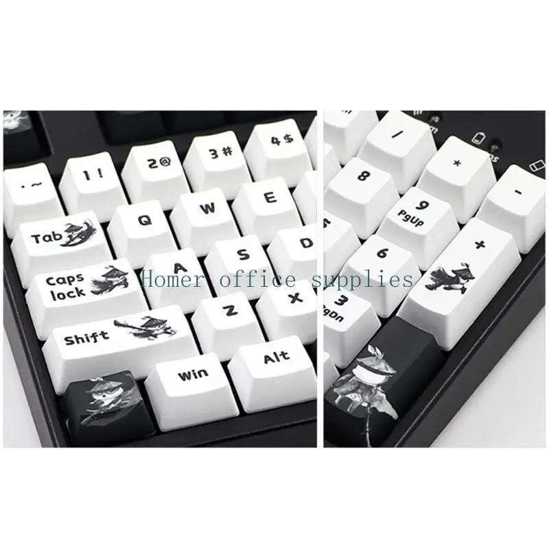 

K43B PBT Kungfu Panda Keycaps 109 Keys OEM PBT Пятисторонний Dye Subb Subb Mechanical Keycap