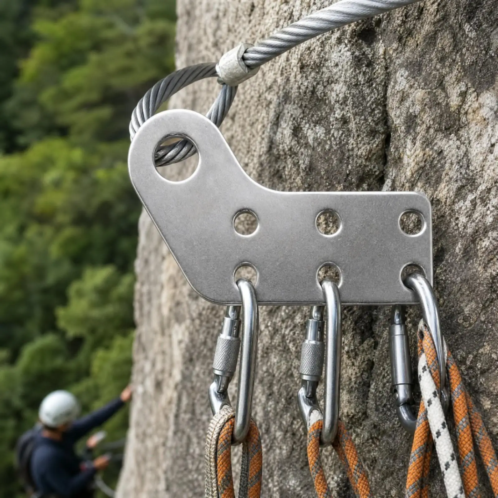 Stainless Steel Rigging Plate with Machined Openings One-Piece Stainless Steel Connection Plate Resistant 12mm Wire Rope Clip