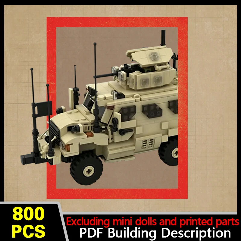 M1235A1 Protected Vehicle Model MOC Building Bricks War Equipment Modular Technology Gifts Holiday Assemble Children Toys Suit