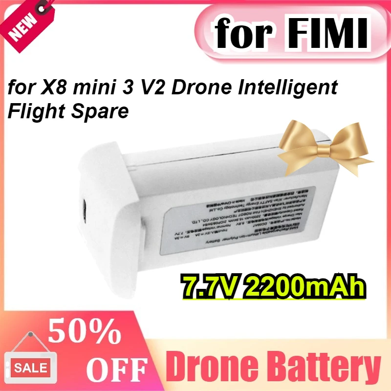 

New 7.7V 2200mAh for FIMI X8 mini 3 V2 Drone Intelligent Flight Spare Parts Rechargeable Battery RC Quadcopter Accessoires