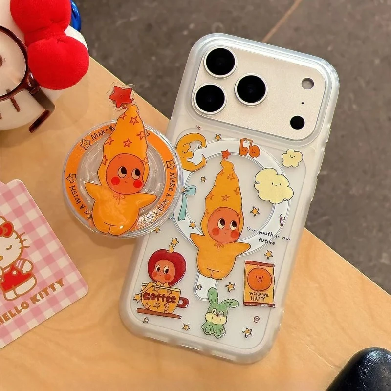 

Twinkle twinkl Star Griptok Stand Phone Case For IPhone 17 17air 17promax 16 15 14pro 13mini 12 11ProMax rotate Magnetic bracket