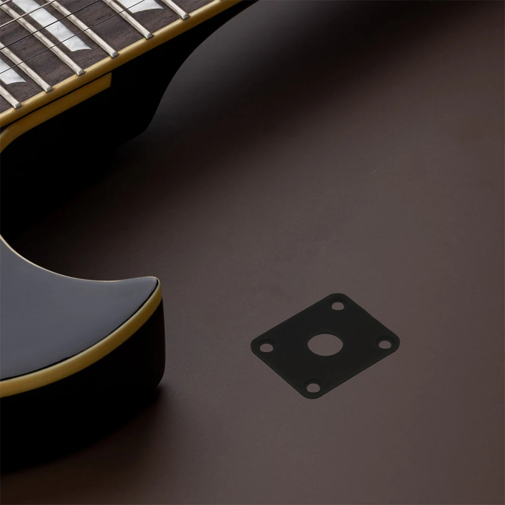 

2 Pcs Jack Cover Guitar Cavity Plate Electric Nut Pads Bottle Base Socket Bass Replacement Parts Abs Back