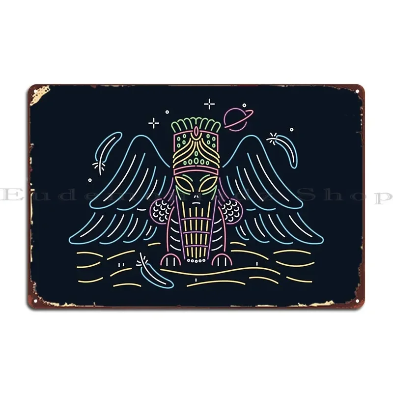 Alien Babylon Metal Sign Club Pub Designing Character Cinema Tin Sign Poster