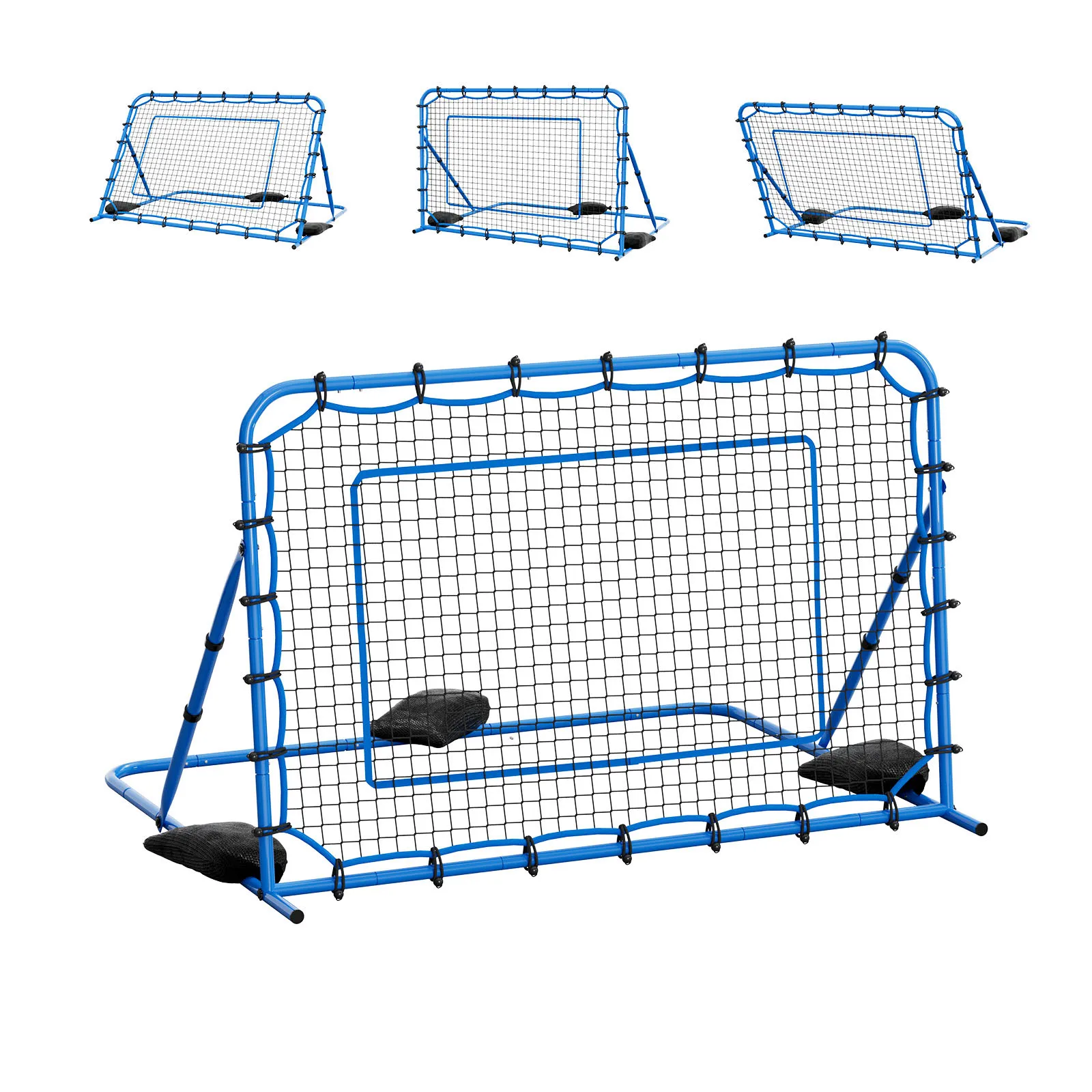 Soccer Rebounder Net, 6 x 4 ft, Quick-Switch Angle Soccer Goal Rebounder for Control, Passing Practice, Heavy-Duty Iron Frame & PE Net, Easy Setup Ball Training Aids & Equipment for Teens&Adults