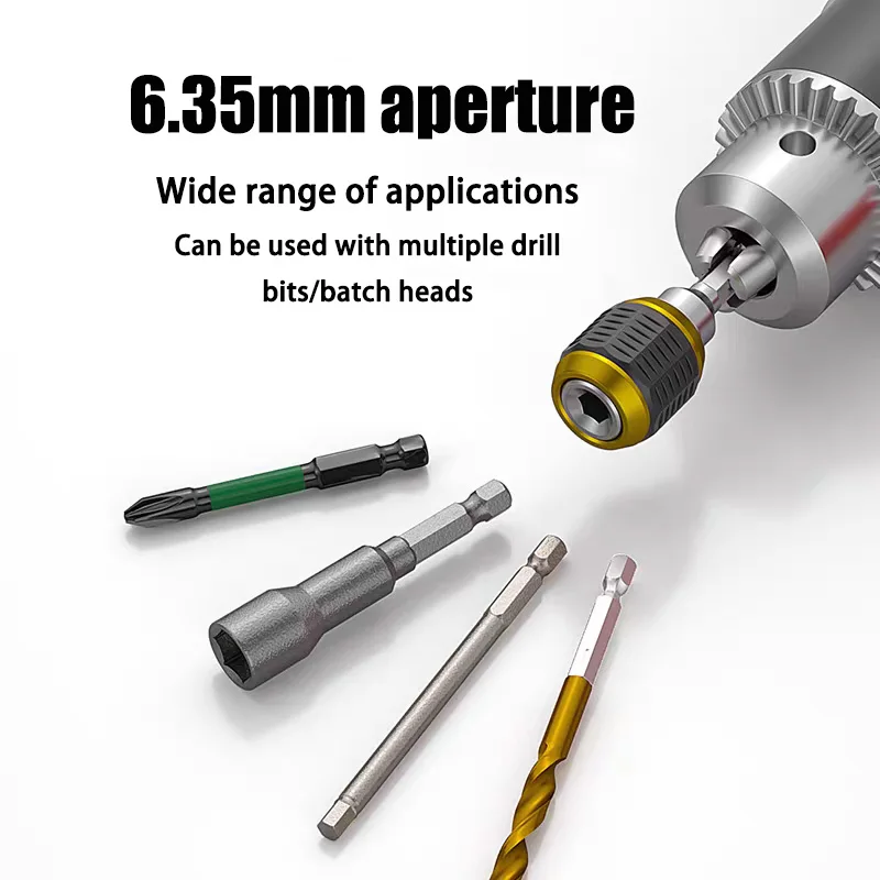 

6.35mm Shank Quick Release Precision Screwdriver Set Magnetic Bits Holder with Adjustable Collar Extension Bar 60mm 100mm 150mm