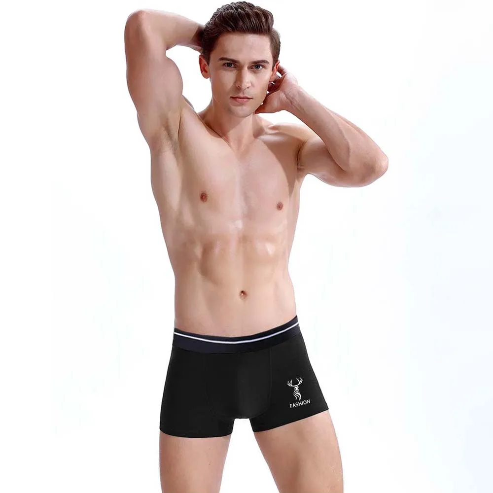 4Pcs/Lot Men\'s Panties Boxers Shorts Briefs Homme Underpants Cotton Underwear Calzoncillos Hombre for Man Sexy Male Trunk