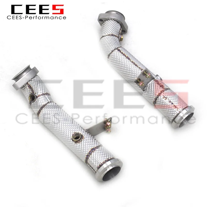 

CEES Straight Downpipe Assembly for Mercedes-Benz E43 AMG 3.0TT 2016-2018 Stainless Steel with Heat Shield Exhaust Pipes System