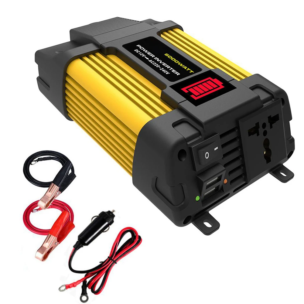 

Five Battery Level Bars 12V To 220V Converter Overload Protection Overvoltage Protection Undervoltage Protection