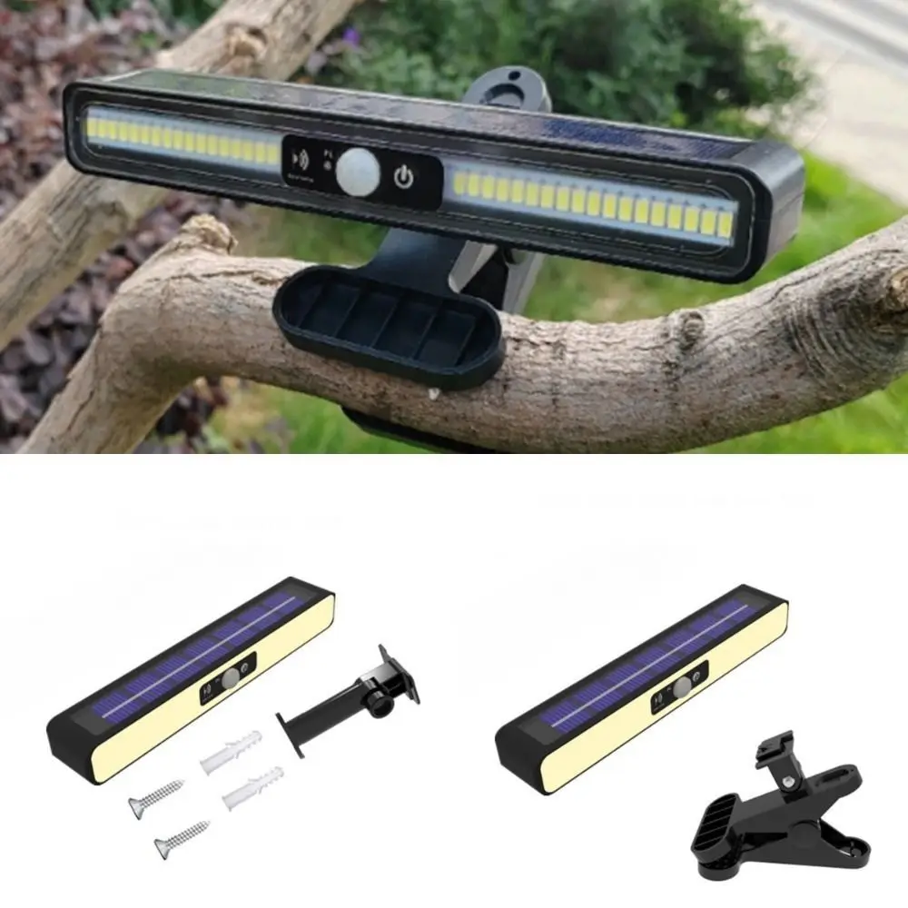 

IP65 Clip Solar Lights Wireless White Light/warm Light Human Body Induction Light Durable Adjustable Angle Wall Hanging Light