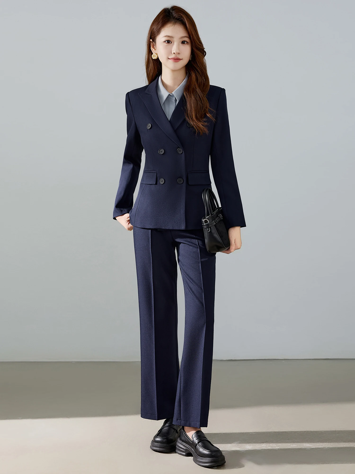 

Formal Interview Women's Suit Set Student Government Professional Clothing Small Lady West Coat Slim Fit Polyester Fiber