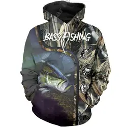 Autumn Fishing Camouflage 3D Hoodies Men Women Outdoor Fishing Camping Hunting Clothing Unisex Hooded Coats Tops