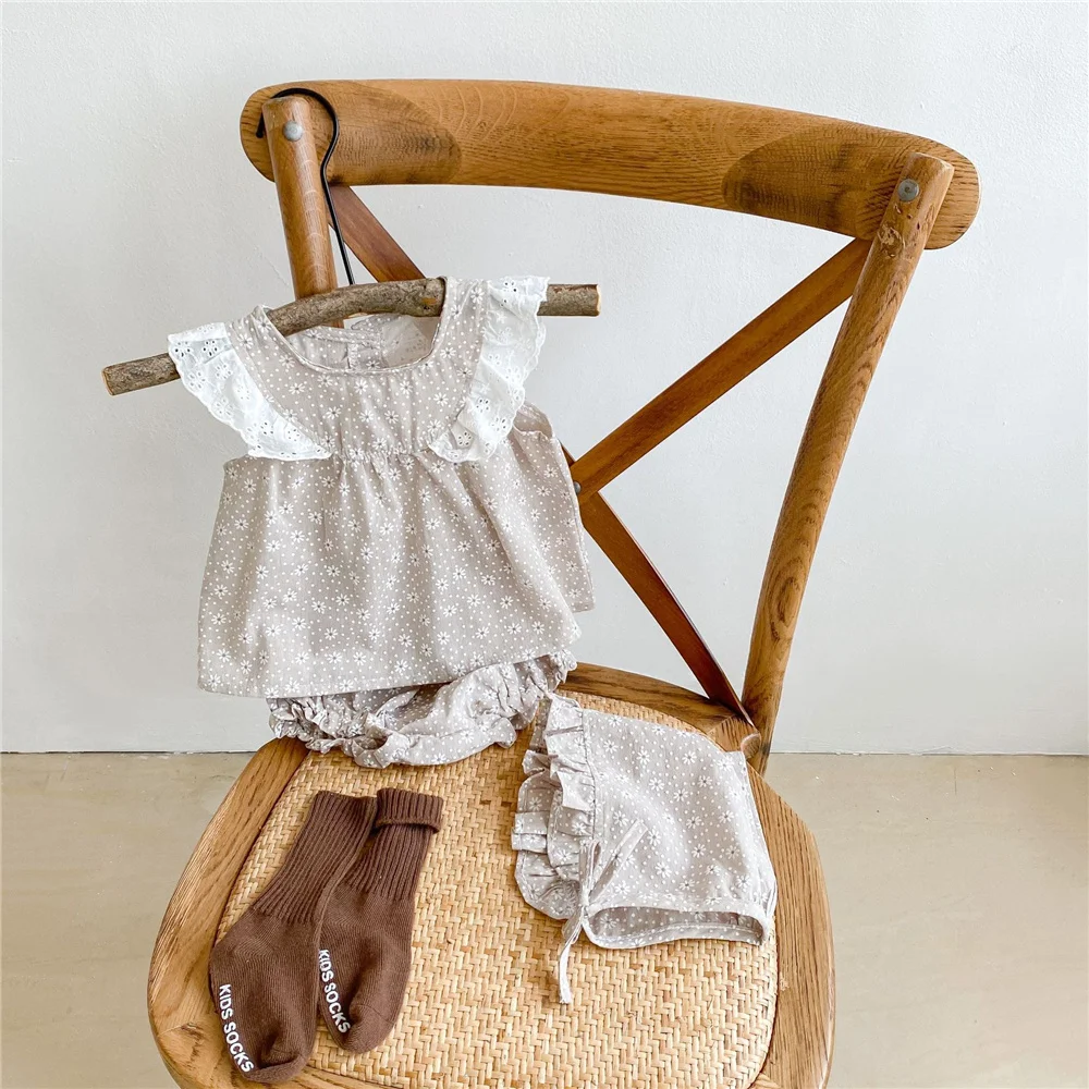 Newborn Baby Girl Clothes Set Fashion Summer Sleeveless Solid Baby Dress Infant Baby Clothing Outfit Sisters Look Outwear